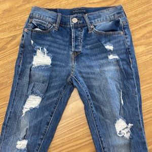 Aeropostale super skinny button fly jeans